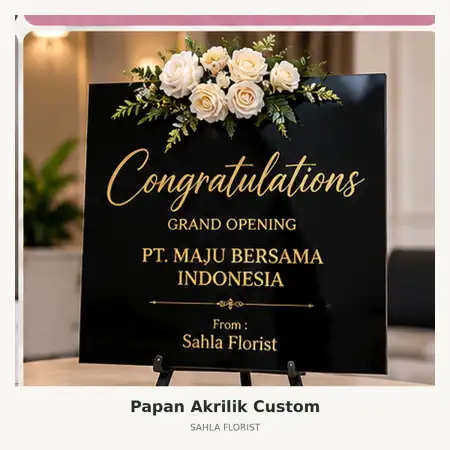 Papan Bunga Akrilik Kendal